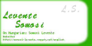 levente somosi business card